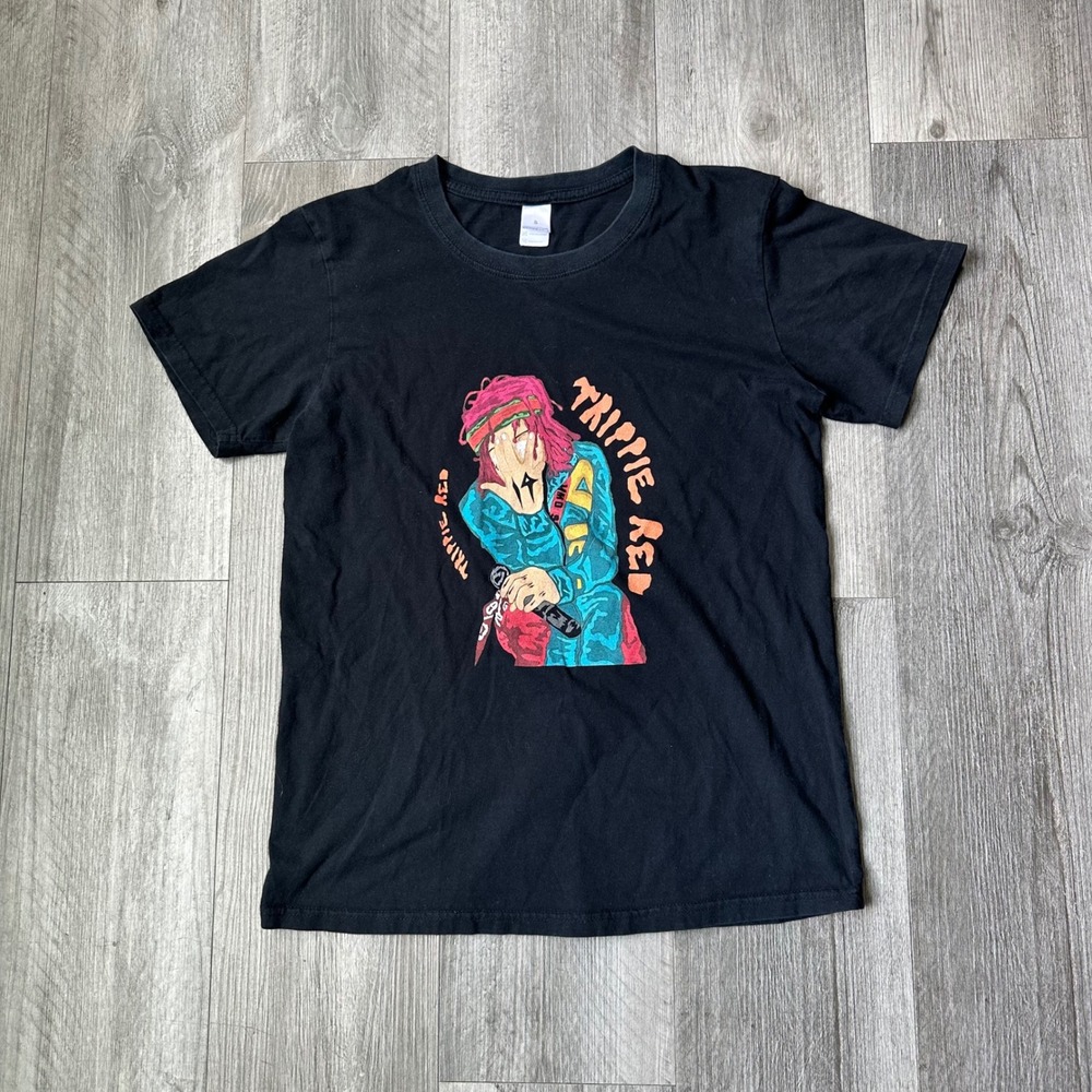 Black Trippie Redd Graphic T-Shirt‎ Black Rap Tee Men's Small 100% cotton